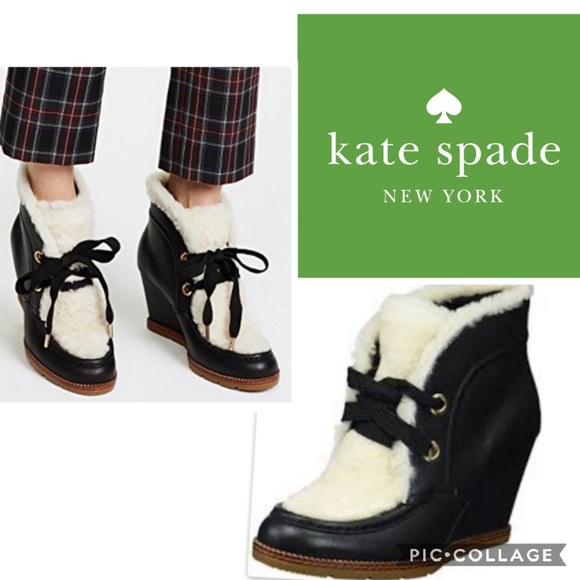 kate spade Shoes - NWB Kate Spade stacy shearling booties 10